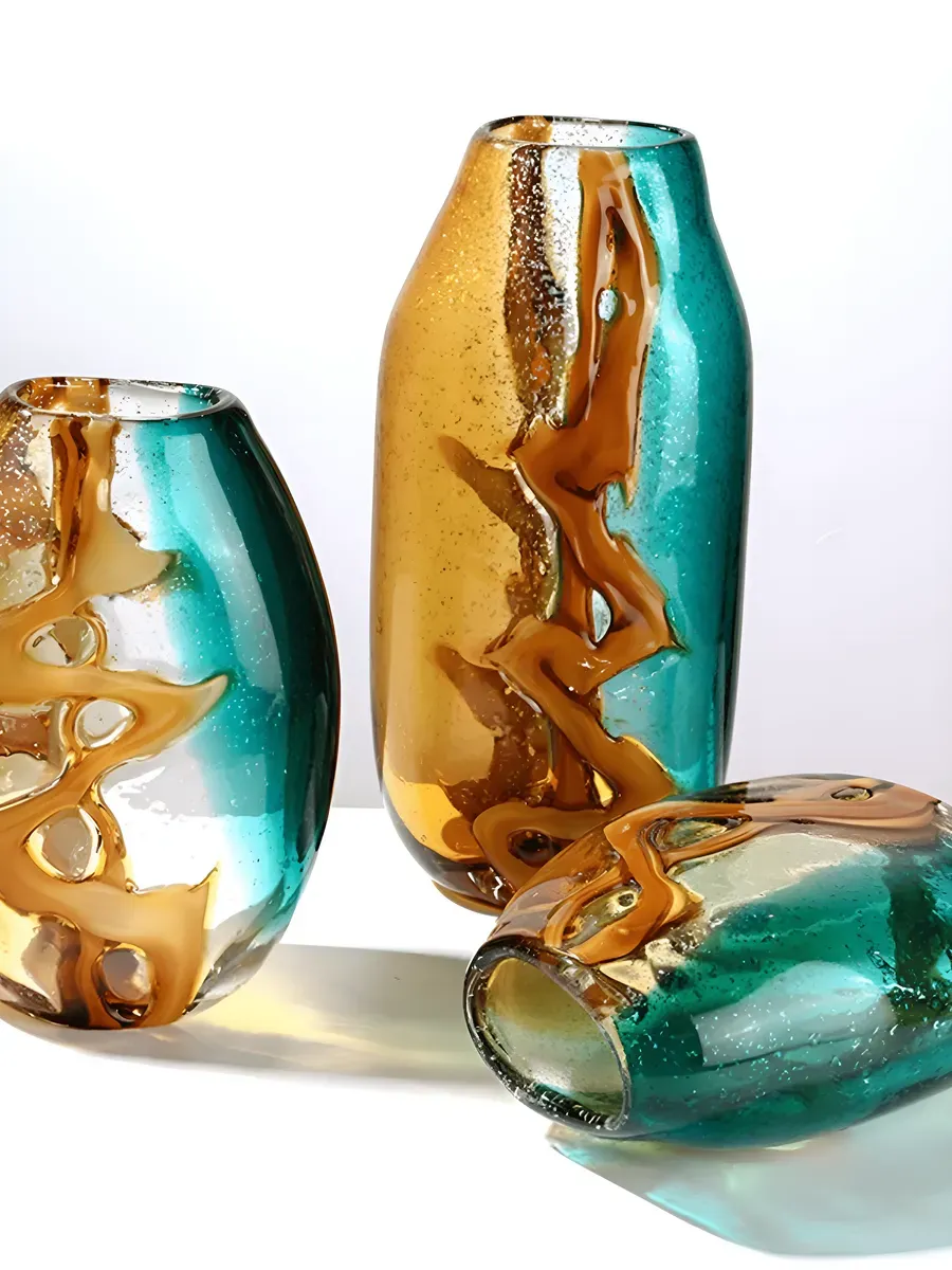 Ваза стеклянная для цветов и сухоцветов 34,5 см — изображение 3