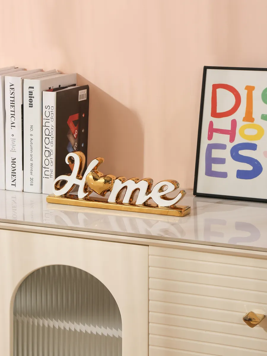 Cтатуэтка декоративная HOME Белый+Золото 28*5*11см — изображение 3