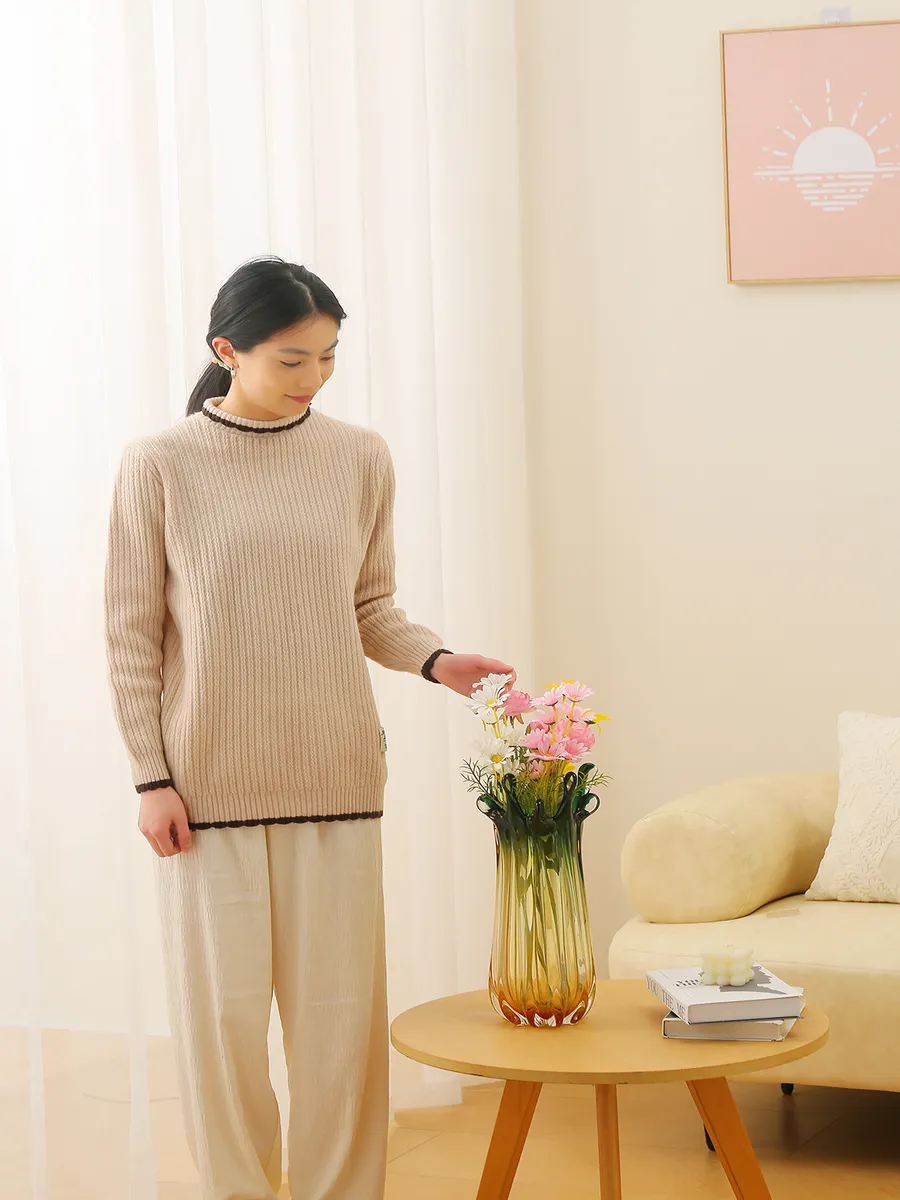 Ваза стеклянная для цветов декоративная 16.5*40 см — изображение 3