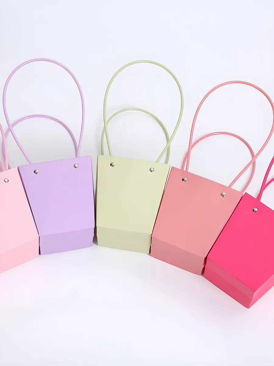 Сумка для цветов Хэфэй 12x8x12.5см 10 шт розовый — изображение 3