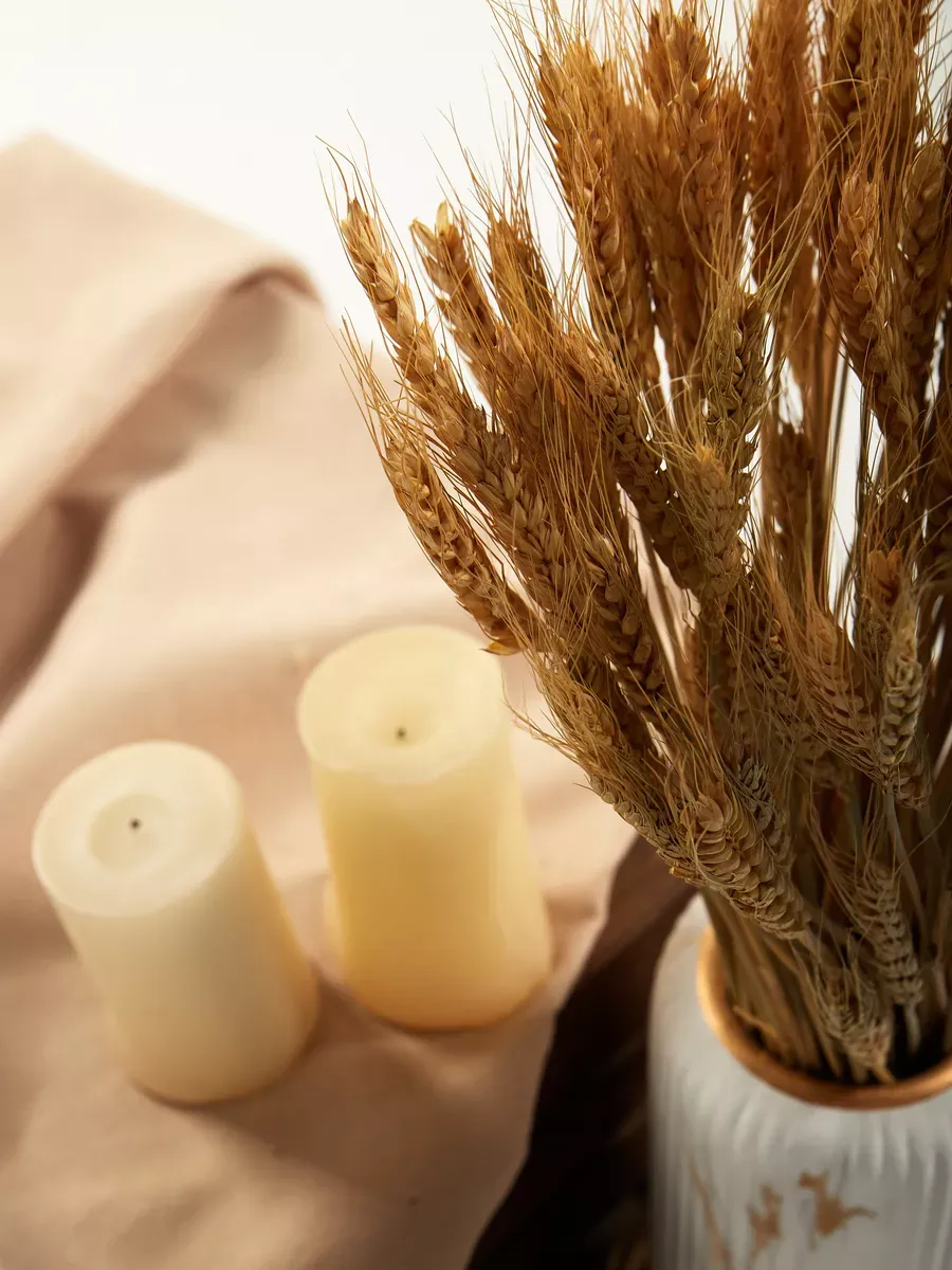 Сухоцветы натуральные колоски пшеницы 100 шт 65 см — изображение 3