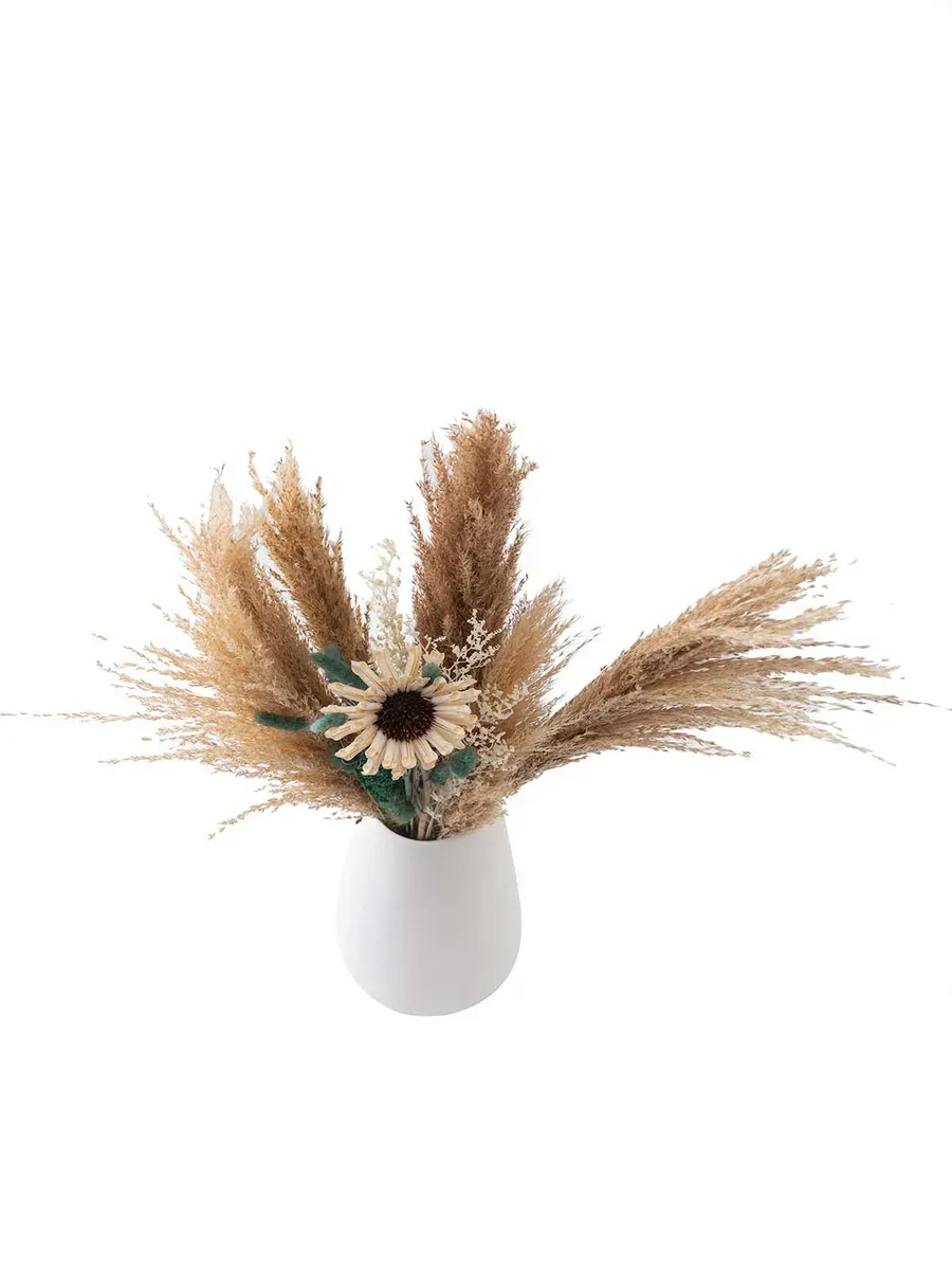 Сухоцветы букет для декора и интерьера натуральные 65 см — изображение 3