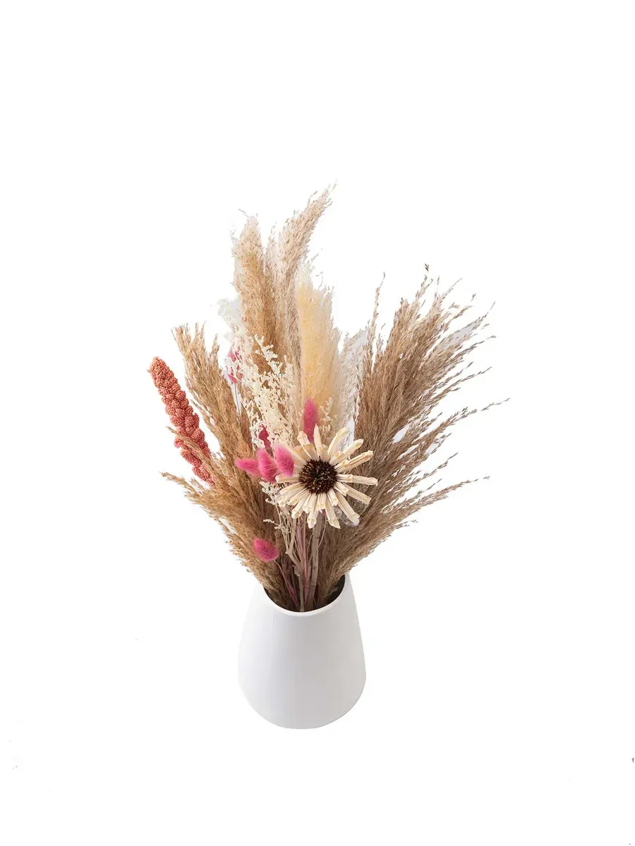 Сухоцветы букет для декора и интерьера натуральные 65 см — изображение 3