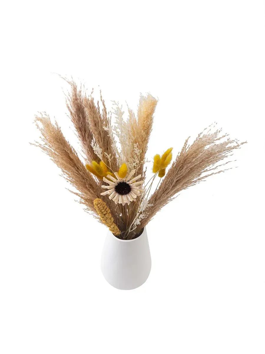 Сухоцветы букет для декора и интерьера натуральные 65 см — изображение 3