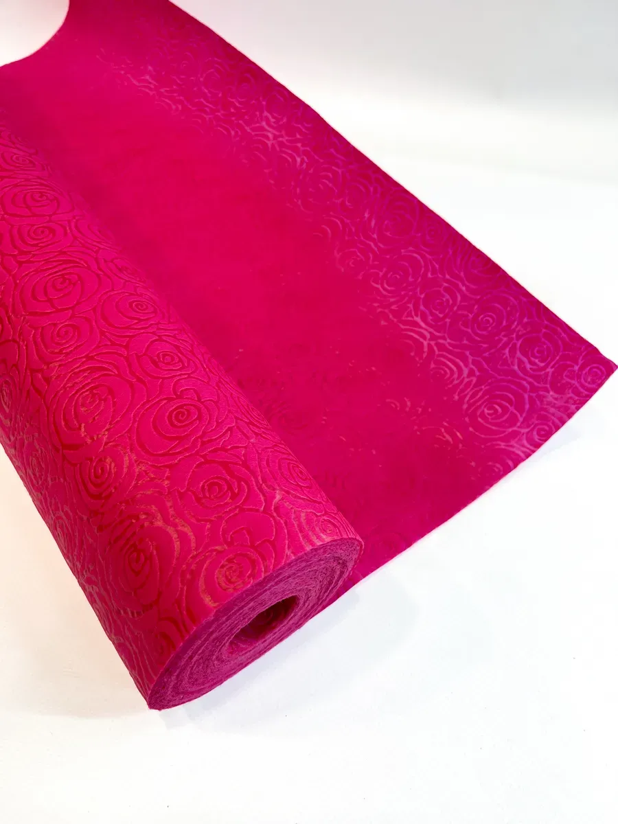 Фетр водонепроницаемый Рельефные Розы фуксия 53 см х 15ярд — изображение 3