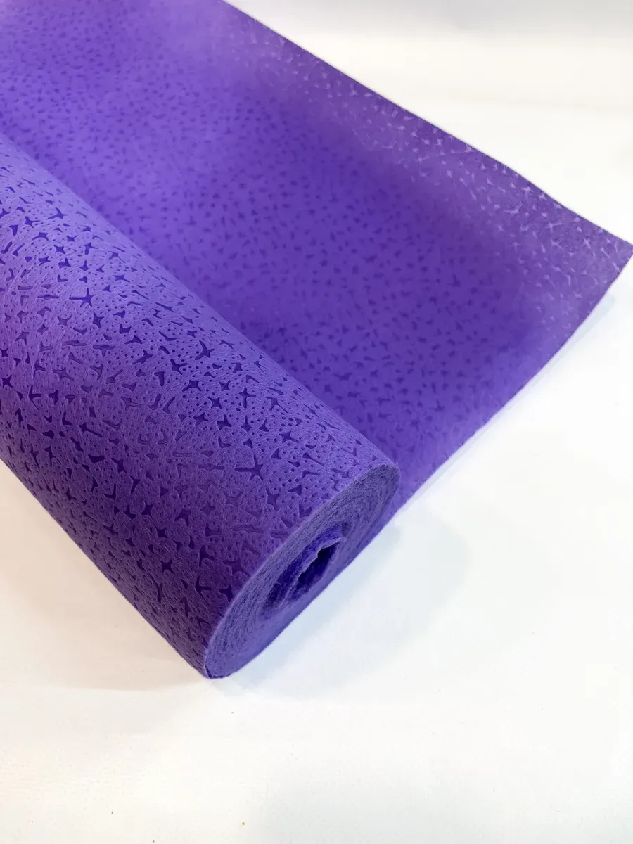 Фетр водонепроницаемый Рельефный Звезды фиолет 53см 15ярд — изображение 3