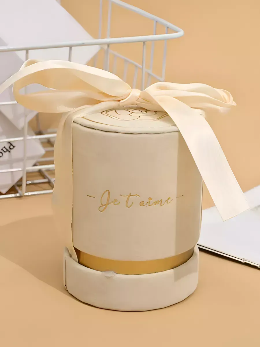 Подарочная коробка круглая для подарков 10,5*7,5 см — изображение 3