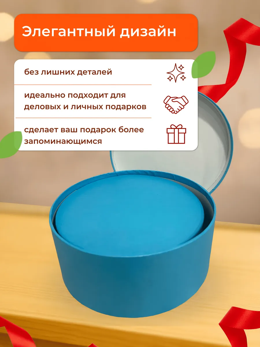 Подарочная коробка темно-голубая, набор 3 шт — изображение 3