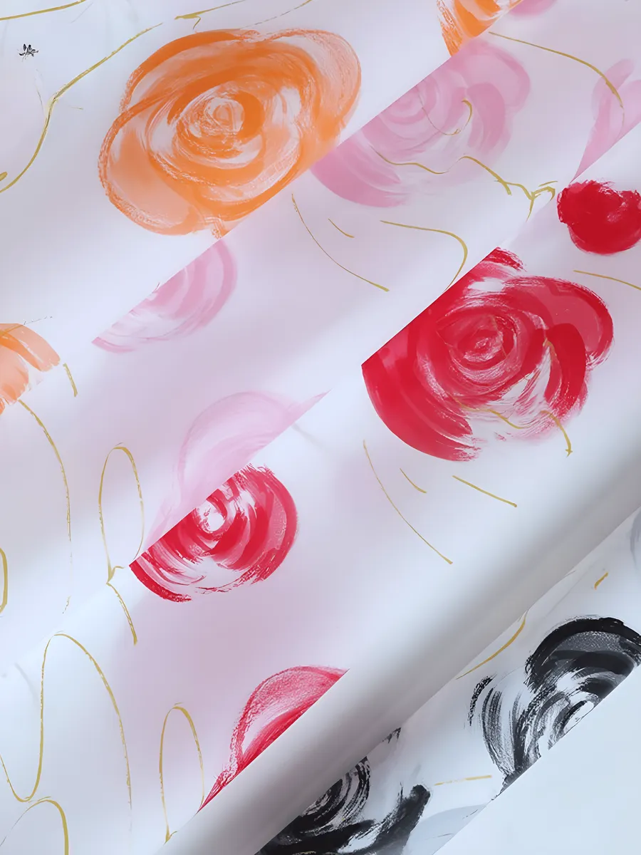 Пленка подарочная Rose в упаковке Розовый 58*58 см 20 шт — изображение 4