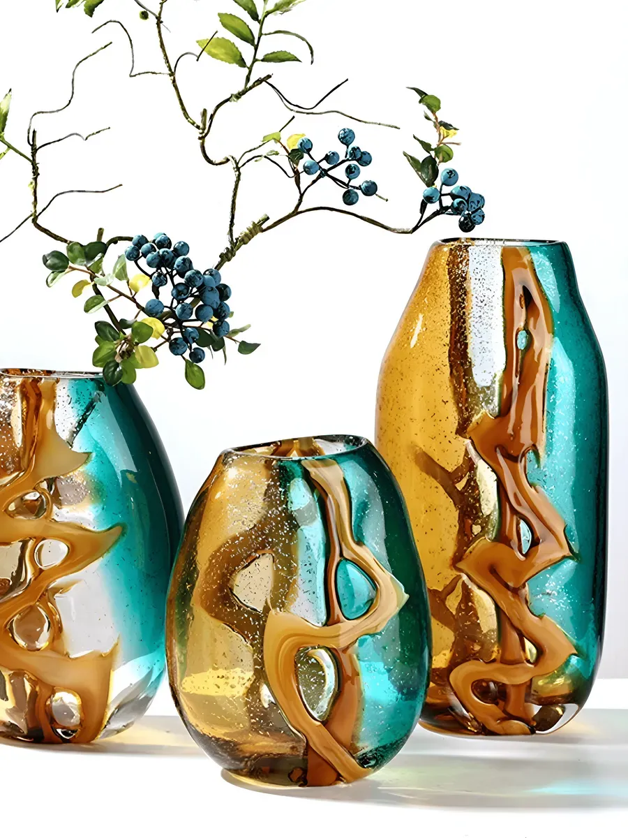 Ваза стеклянная для цветов и сухоцветов 34,5 см — изображение 4