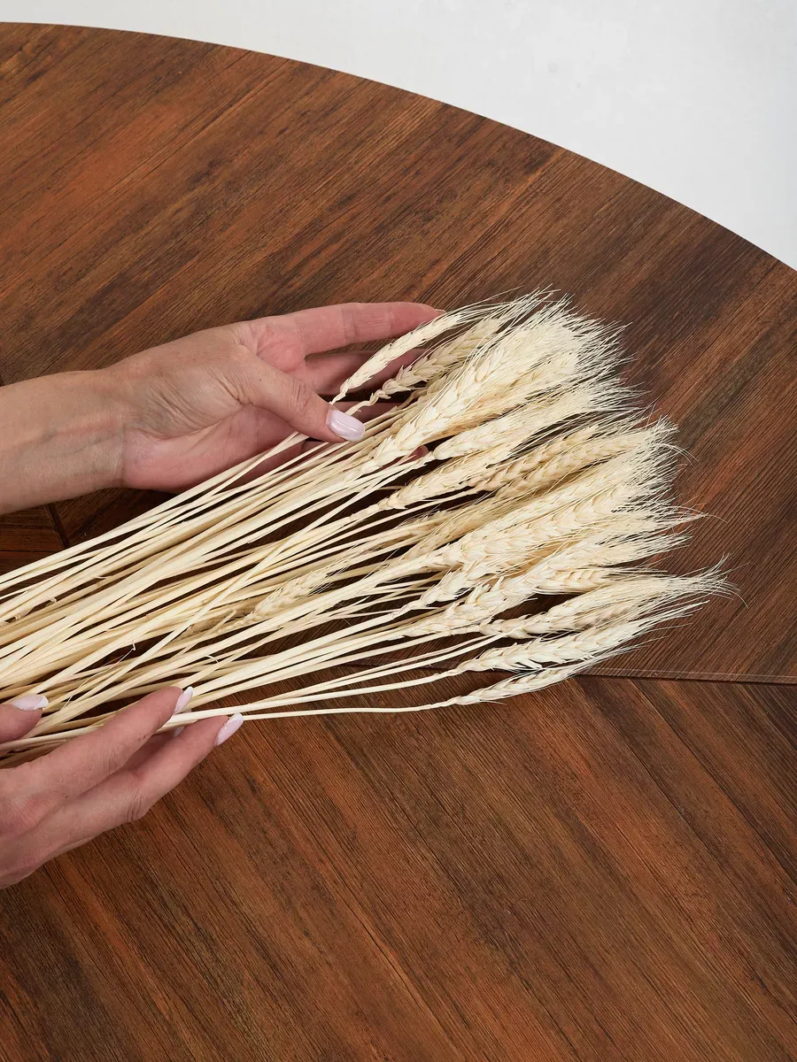 Сухоцветы натуральные колоски пшеницы 50 шт 65 см — изображение 4