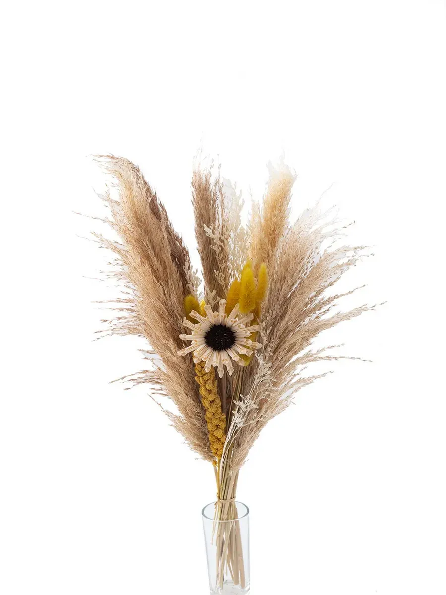 Сухоцветы букет для декора и интерьера натуральные 65 см — изображение 4