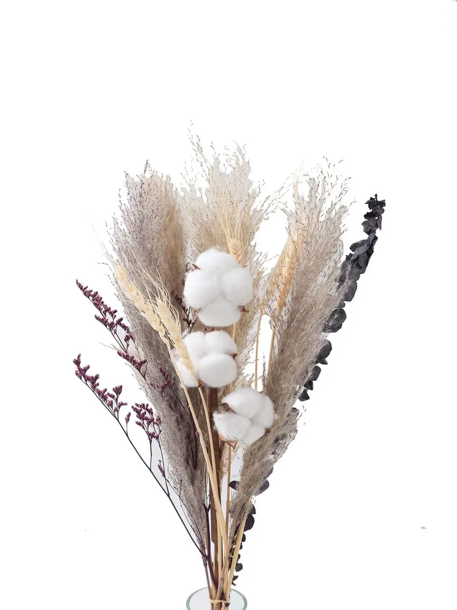 Сухоцветы букет для декора и интерьера натуральные 65 см — изображение 4