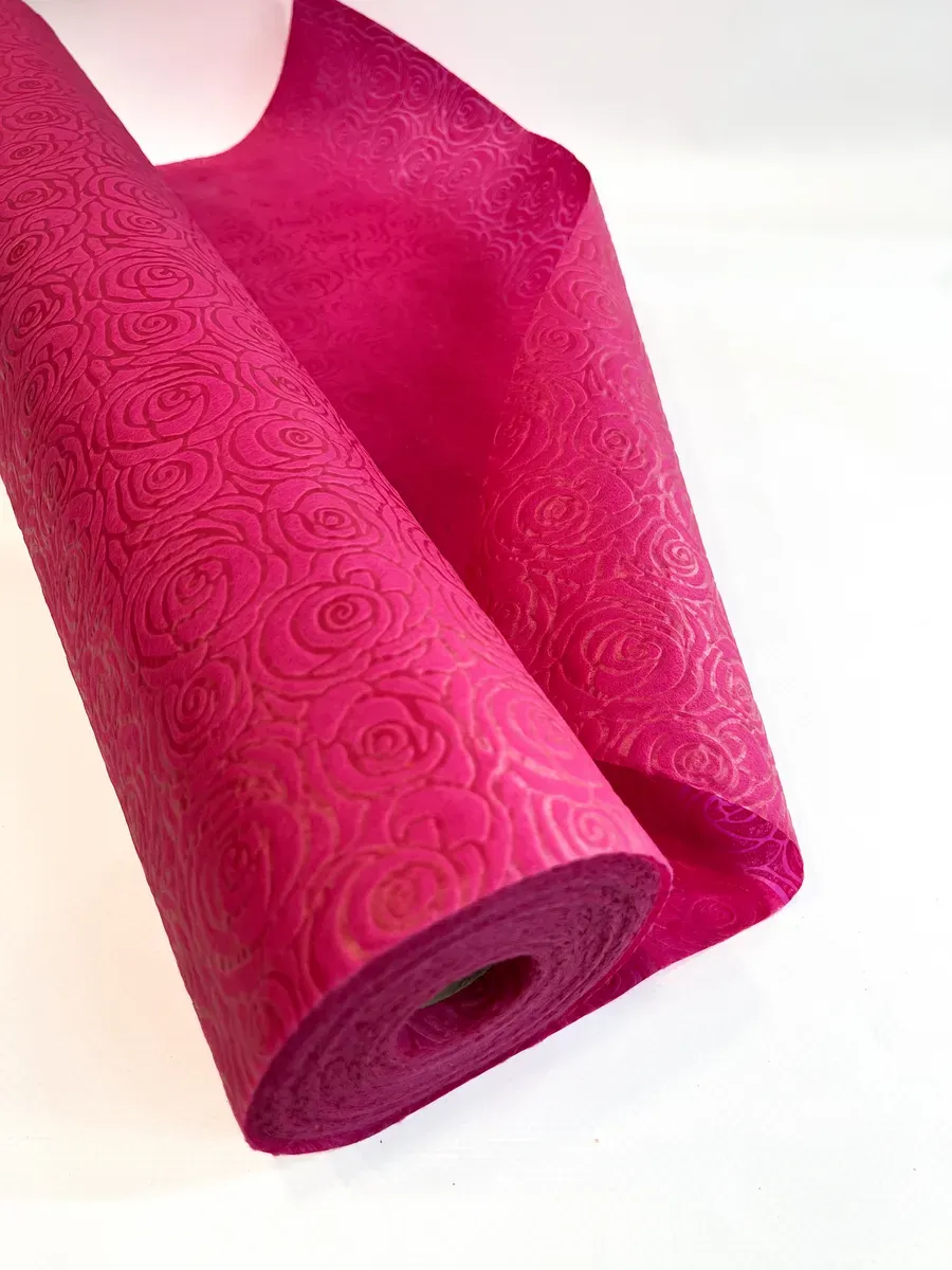 Фетр водонепроницаемый Рельефные Розы фуксия 53 см х 15ярд — изображение 4