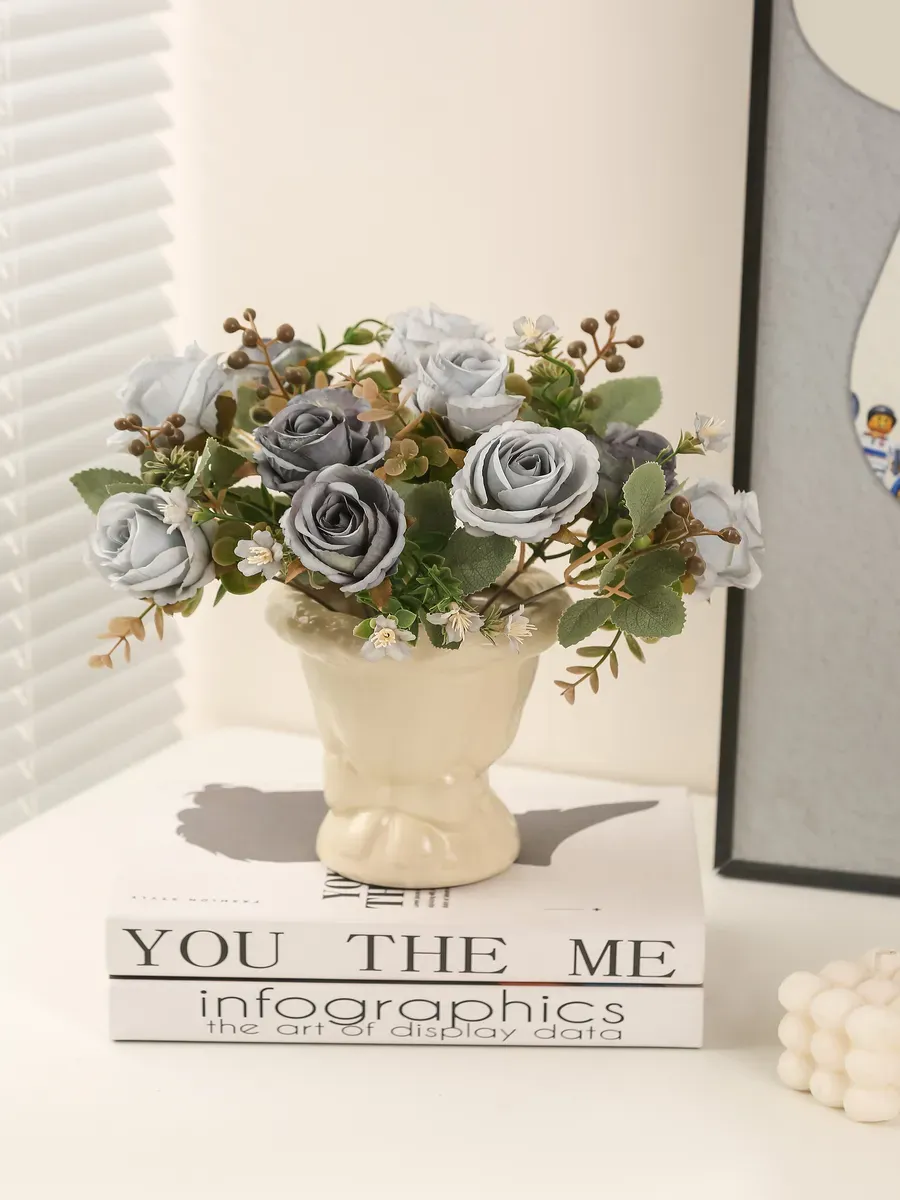 Ваза керамическая для цветов кремовая 14,5 см — изображение 4