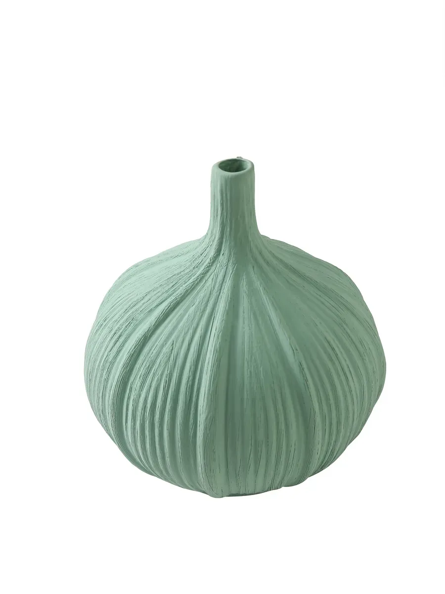 Ваза керамическая для цветов мятная 25 см — изображение 4