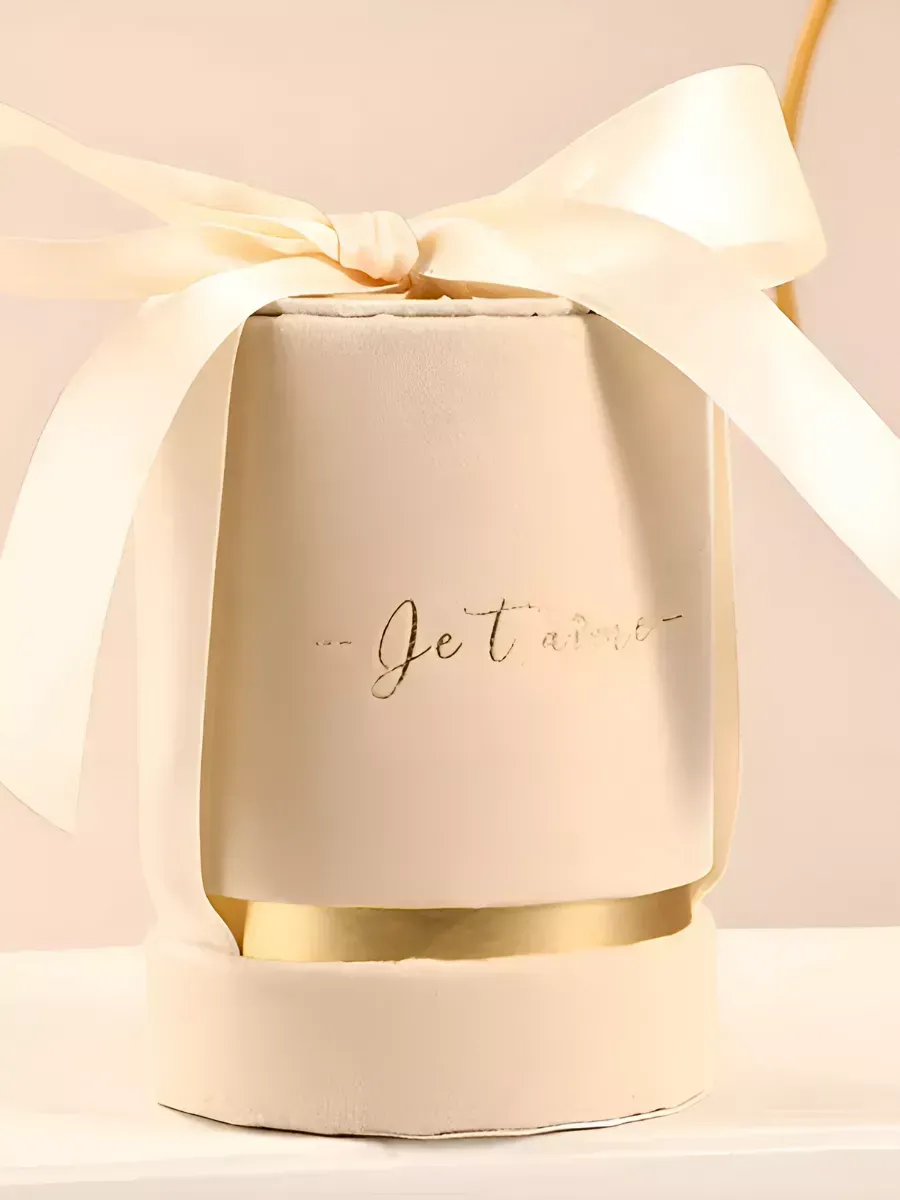 Подарочная коробка круглая для подарков 10,5*7,5 см — изображение 4